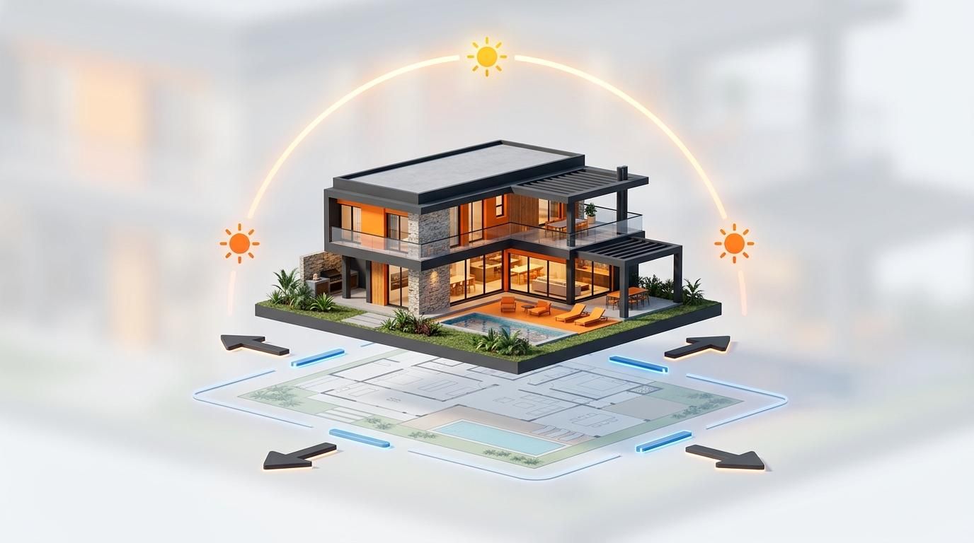 Isometric 3D render of a modern house showing photos alone no longer sell property in Uruguay through digital visual suites.